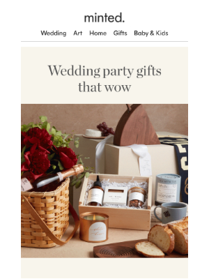 Minted - Rachel, wedding party gifts they'll love 🎁