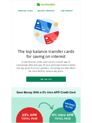 NerdWallet - What’s better than 1 year of 0% intro interest?
