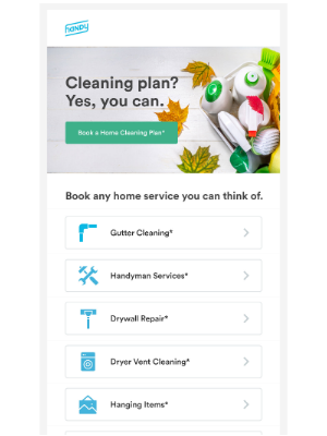 Handy - See What A Cleaning Plan Can Do. Book Today!