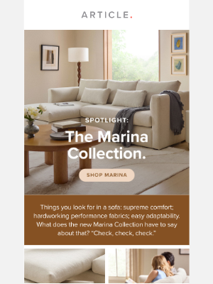 Article - A new sofa collection has entered the chat