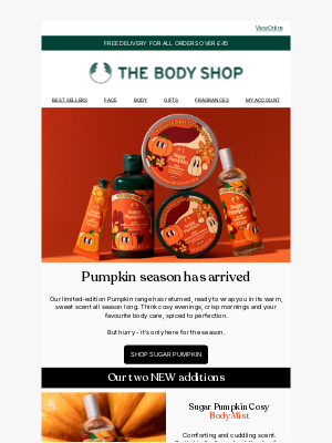 The Body Shop (United Kingdom) - Back to spice up your autumn