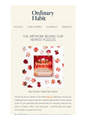 Ordinary Habit - A peek behind our newest puzzles 🔎