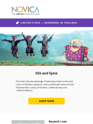 NOVICA - Flash Drop — 15% off Thai treasures