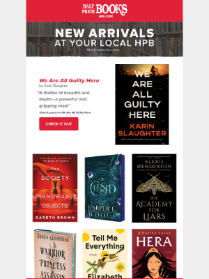 Half Price Books - Now At HPB: Karin Slaughter's New Thriller