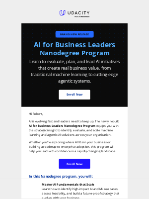 Udacity - New: AI for Business Leaders 📈