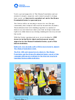 Obama Foundation - You’re invited to be a part of something big