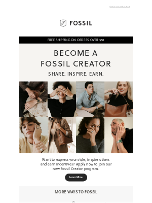 Fossil - We're Looking For The Next Fossil Creator