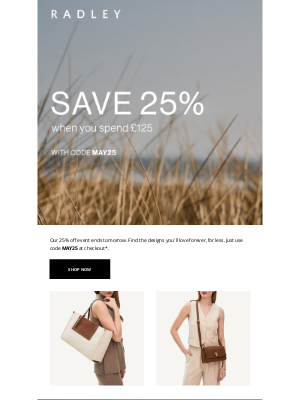 Radley (United Kingdom) - 25% off ends tomorrow