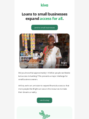 Kiva - Lend to a small business — open a world of opportunity!