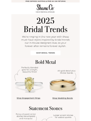 Shane Co. - Bridal trends of 2025