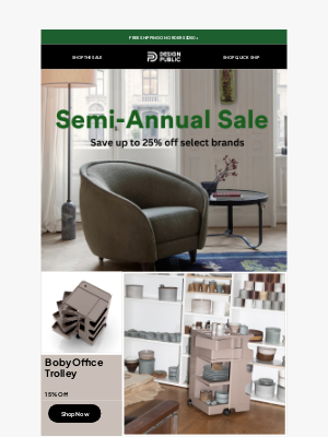 Design Public - It's Time: Shop the Semi-Annual Sale! 🚨