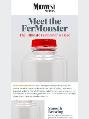 Midwest Supplies - Easier Cleaning, Better Results with FerMonster Fermenteers!