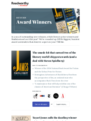 BookBub - 2024’s biggest award-winning books