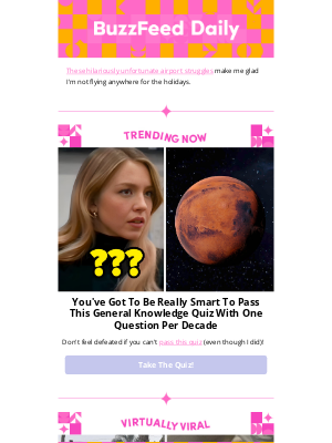 BuzzFeed - Can You Pass This General Knowledge Quiz With One Question Per Decade?