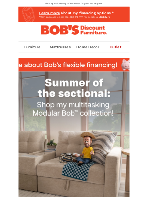 Bob's Discount Furniture - Customized chic: the Modular Bob™ sectional 🛋️