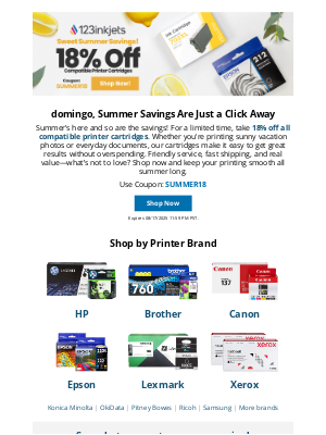 123inkjets - 🏖️ Your Summer Printing Got Cheaper: 18% Off Ink