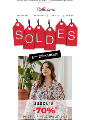 Toscane (France) - SOLDES : jusqu'à -70% sur une sélection d'articles !
