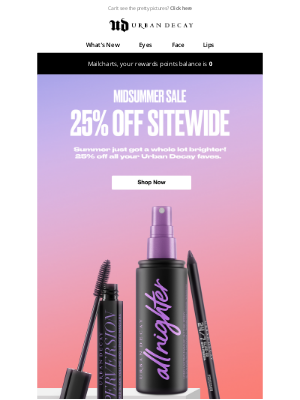 Urban Decay - Psst... We've Got 25% Off Waiting For You!