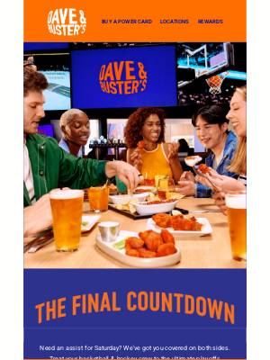 Dave & Buster's - 2 Playoffs = 1 Hype Weekend