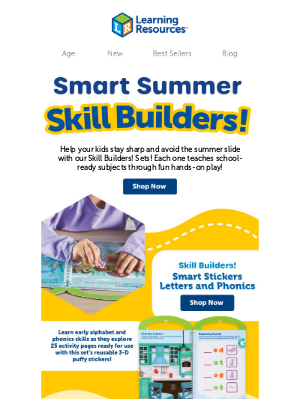 Learning Resources - Stop the Summer Slide with Skill Builders!
