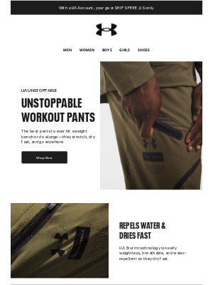 Under Armour - UA Unstoppable: The best pants in the gym. Period.