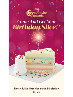 The Cheesecake Factory - Happy birthday kenneth! (There’s 🍰 to celebrate.)