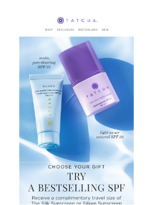 Tatcha - Try a bestselling SPF, on us!
