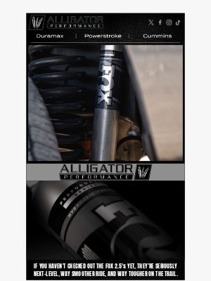 Alligator Performance - Upgrade to FOX HTO Shocks and Say Goodbye to Harsh Rides!