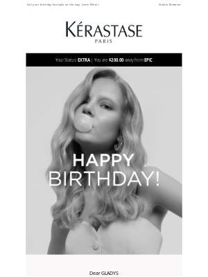 Kérastase - Happy Birthday to you, Gladys!