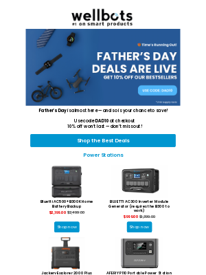wellbots - Celebrate Father's Day with 10% Off! 🎁