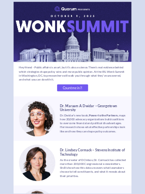 Quorum - The Science of Public Affairs, Live at Wonk Summit