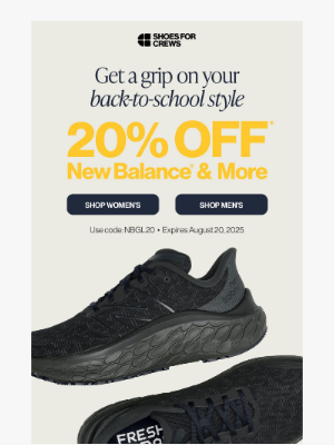 Shoes For Crews - 20% Off New Balance Work Shoes & More 👟