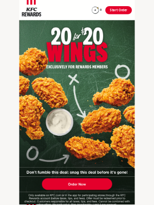 20 Wings for $20: Ending soon 🍗