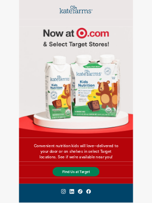 Kate Farms - Kids Nutrition is at Target—Check Your Area!