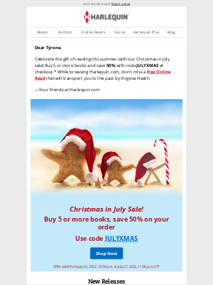 Harlequin - Save 50% with our Christmas in July Sale!