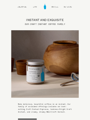 Blue Bottle Coffee - Our Craft Instant Coffee Collection