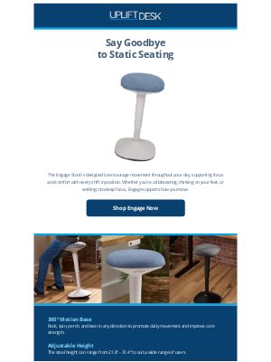 Uplift Desk - Meet Engage: The Stool That Moves With You