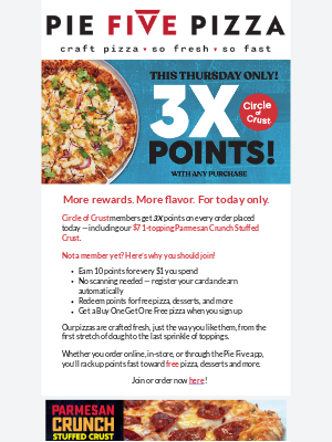 Pie Five Pizza - Stack Your Pizza Points Today!