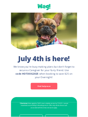 Wag - Your Pet's $25 savings