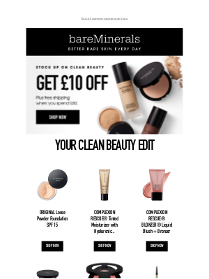 Bare Minerals (United Kingdom) - Take £10 off £60 🤩