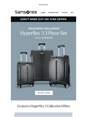 Hartmann - Flash Sale Alert: 3 Piece Luggage Set Only $199.99