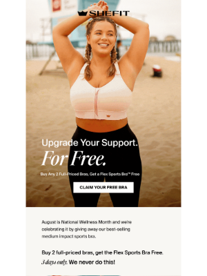 Shefit - Your Month. Your Move. Your Free Flex Sports Bra.