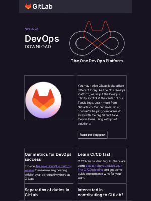 GitLab - DevOps Download: Learn CI/CD fast + DevOps metrics