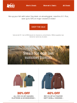 REI - Labor Day Sale is here with big deals on big brands!