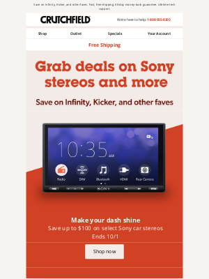 Crutchfield - Grab deals on Sony stereos and more