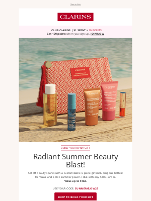 Clarins (Canada) - Build your own FREE Summer 6-piece gift ❤️