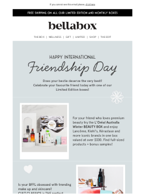 bellabox (AU) - Happy International Friendship Day from bellabox 💕