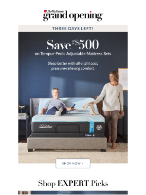 Countdown to Comfort: $500 off Tempur-Pedic ends soon!