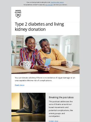 Mayo Clinic - Type 2 diabetes and living kidney donation
