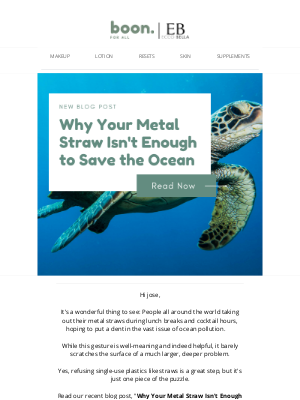 Ecco Bella - 🪸🌊🐢Why isn’t your metal straw enough?